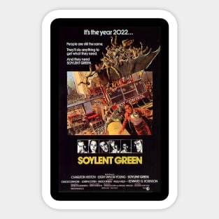 Classic Sci-Fi Movie Poster - Soylent Green Sticker